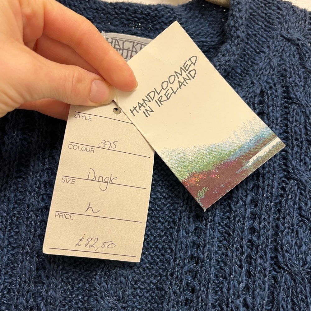 Hackett & Turpin Blue Ireland Cable Knit Sweater - Picture 5 of 11